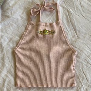 Forever 21 Blush halter crop top
